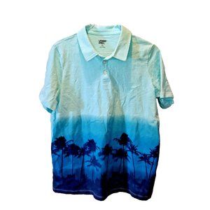 Lands' End Real Palm Tree Polo Shirt Multicolor Boys Size XXL 18-20